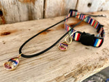 Pan / bi / lgbtq+ gem matching cat collar & coordinated necklace sets