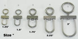 D Type Falconry Swivels all sizes (100% Stainless steel) perfect for keeping Dogs untangled