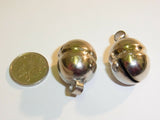 Dogs and Cats nickel plated falconry lahore bells  (Pair with a cable tie)