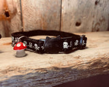 Poison toadstool cat collar with toadstool charm