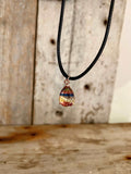Pan / bi / lgbtq+ gem matching cat collar & coordinated necklace sets