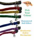 Cat collar genuine Breakaway collars sparkly colours