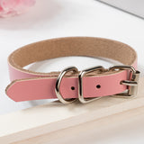 Genuine Real Leather Dog Collar (4 sizes 5 colours)