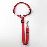 Dog car seat safety belt restraint also doubles as lead Adjustable